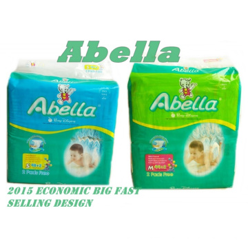 Fraldas de bebê Abella baratas com impressão colorida para a Nigéria África